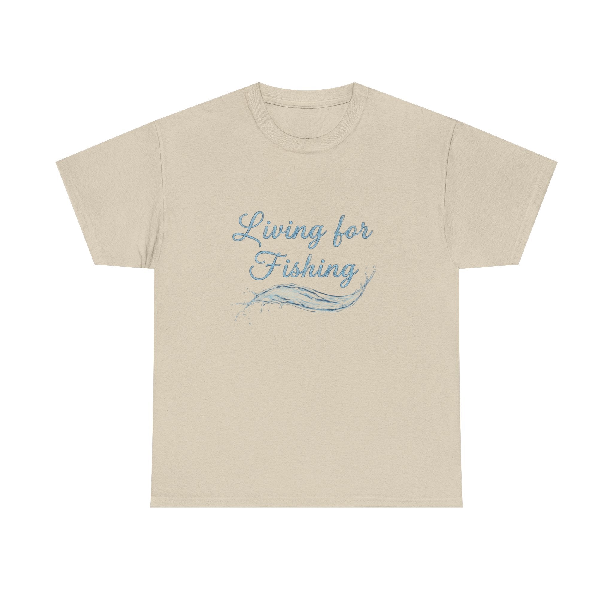 Living for Fishing T-Shirt — Casual Fisherman Tee, Nautical Outdoor Gift