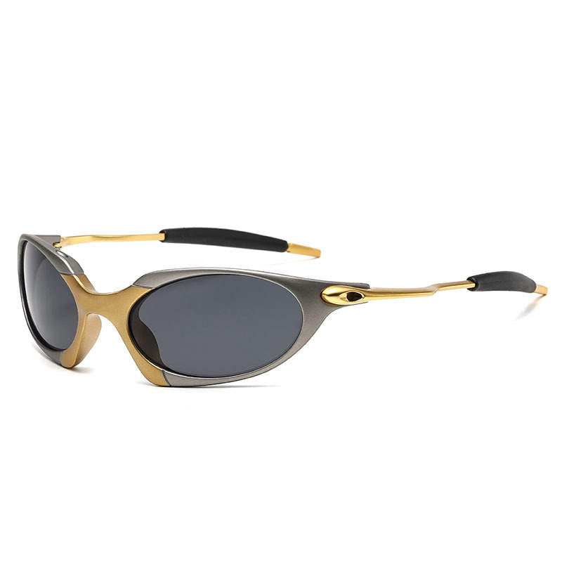 Gold & Gunmetal Grey Polarized Fishing Sunglasses — Premium Metal Arms, Extreme Clarity