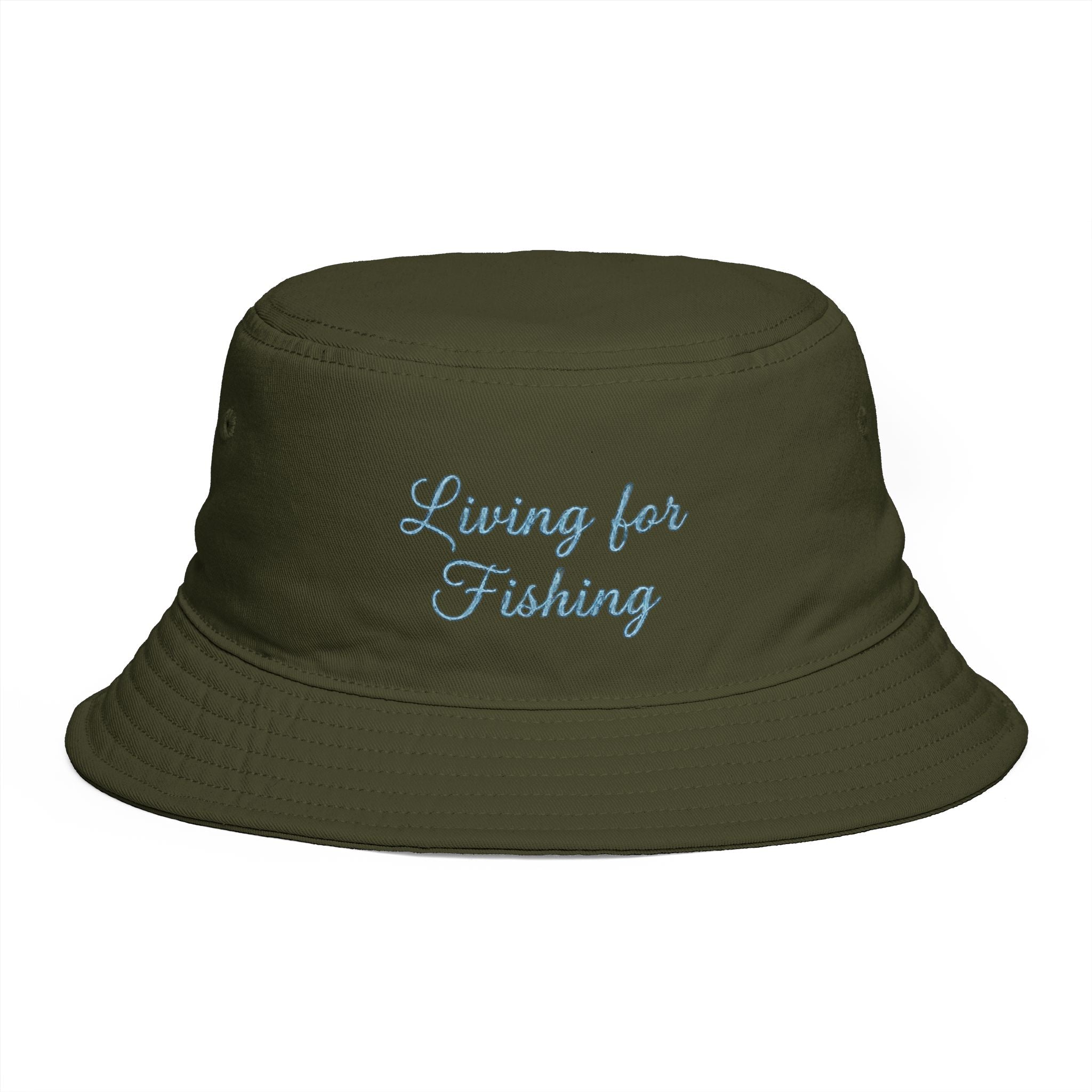 Living for Fishing Bucket Hat – Embroidered Angler Outdoor Hat