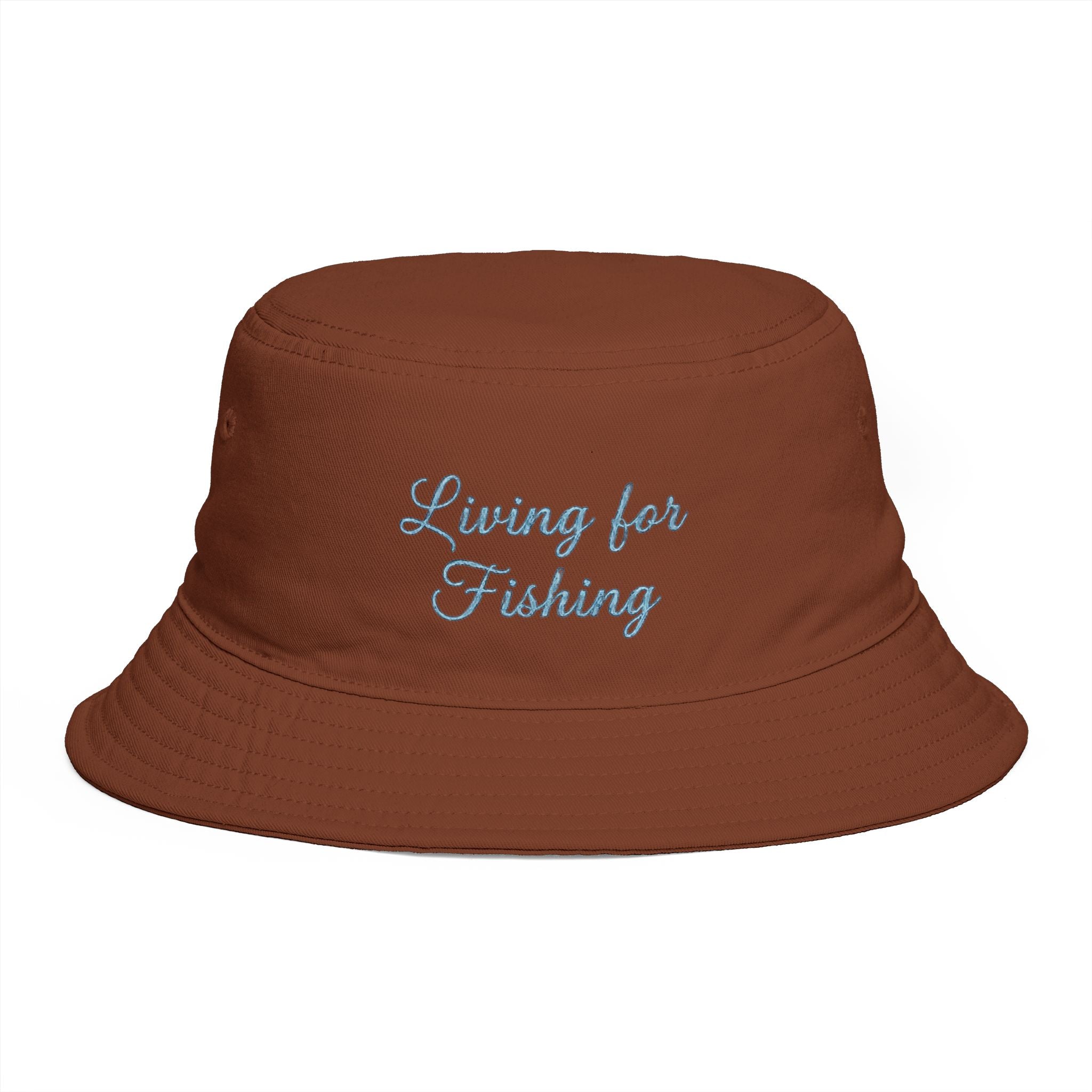 Living for Fishing Bucket Hat – Embroidered Angler Outdoor Hat