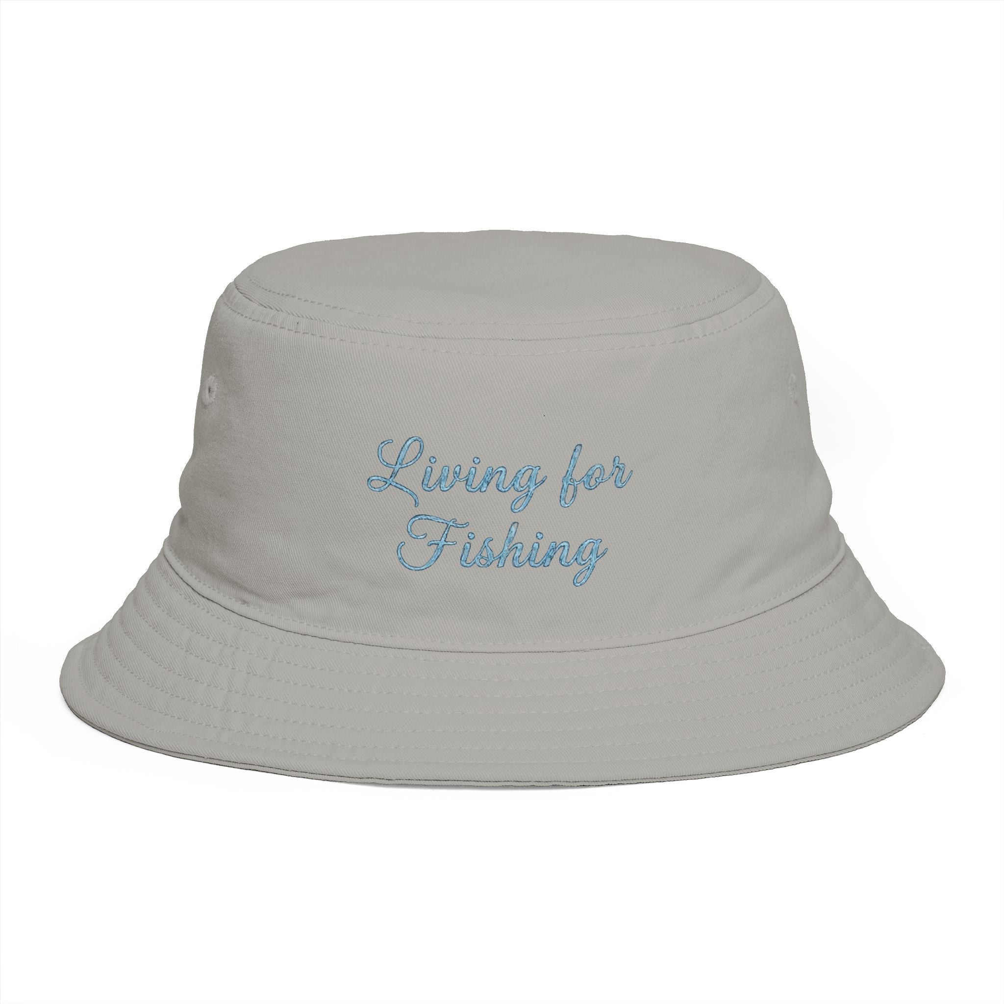 Living for Fishing Bucket Hat – Embroidered Angler Outdoor Hat