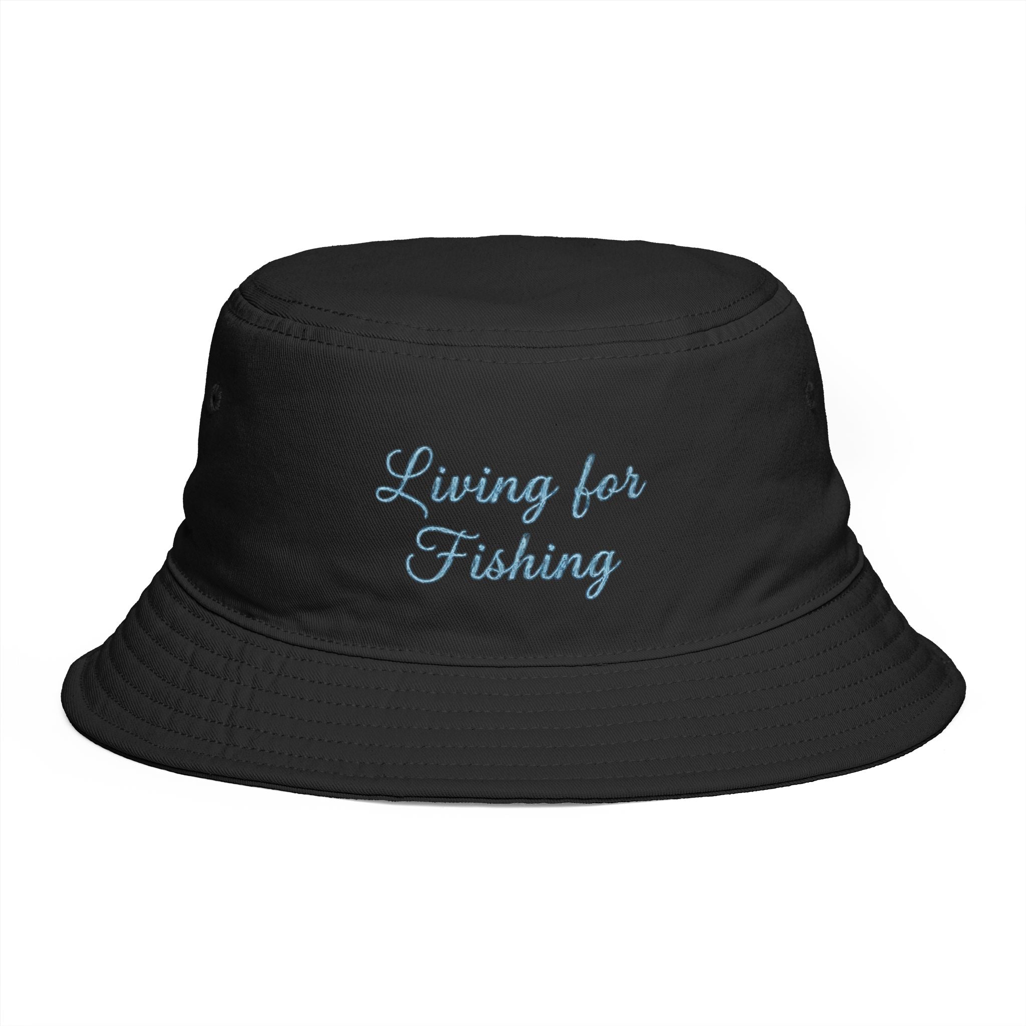 Living for Fishing Bucket Hat – Embroidered Angler Outdoor Hat